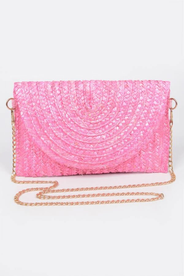Straw Pom Pom Flap Bag – Bright Summer Crossbody
