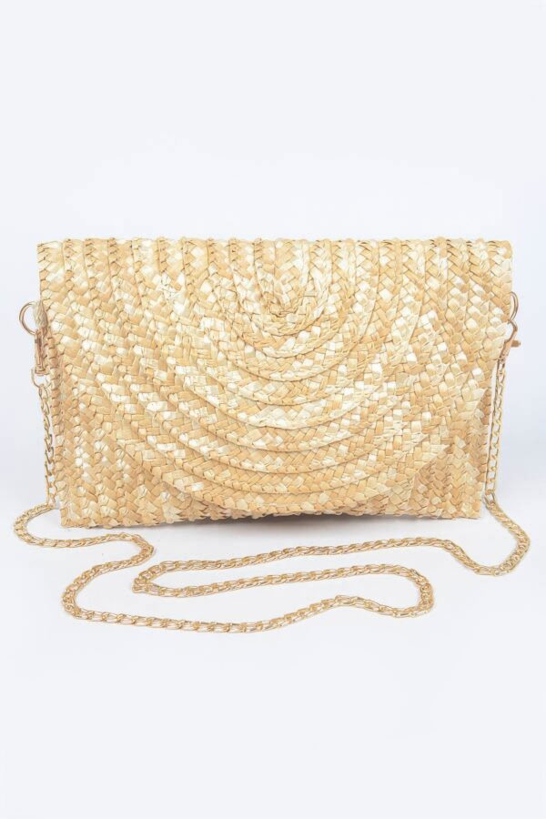 Straw Pom Pom Flap Bag – Bright Summer Crossbody