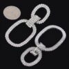 Rhinestone Dangle Earrings – Long Metal Drop
