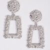 Hammered Drop Earrings – Textured Metal, Gold & Silver
