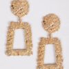 Hammered Drop Earrings – Textured Metal, Gold & Silver
