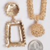 Hammered Drop Earrings – Textured Metal, Gold & Silver