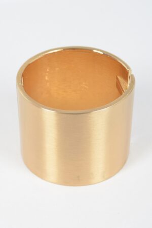 Gold Metal Spring Hinge Bangle – Polished Finish