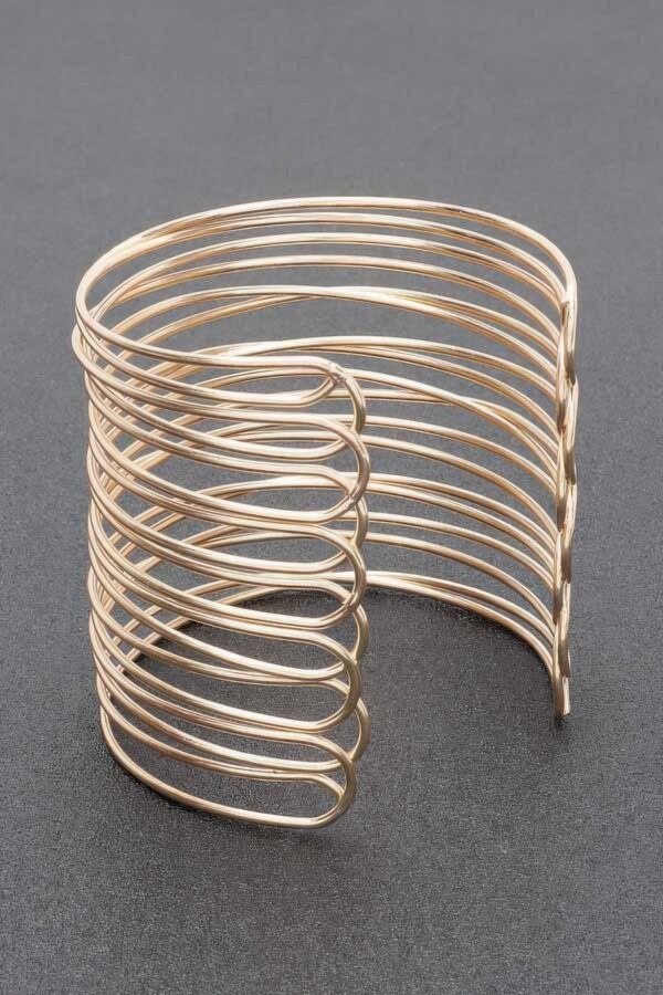Metal Cuff – Sleek Open Cuff in Gold or Silver