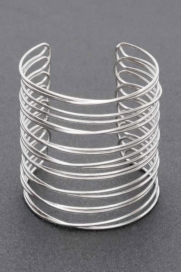 Metal Cuff – Sleek Open Cuff in Gold or Silver