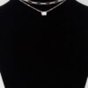 Triple Jeweled Choker Necklace – Polished Metal