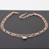 Triple Jeweled Choker Necklace – Polished Metal