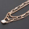 Triple Jeweled Choker Necklace – Polished Metal