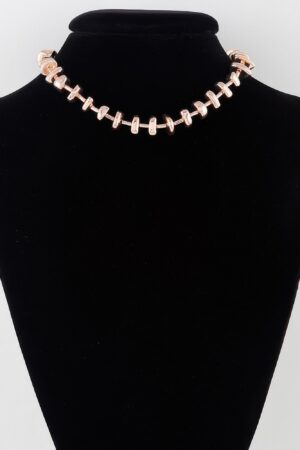 Stone Charms Necklace – Polished Gold, 14″ Chain