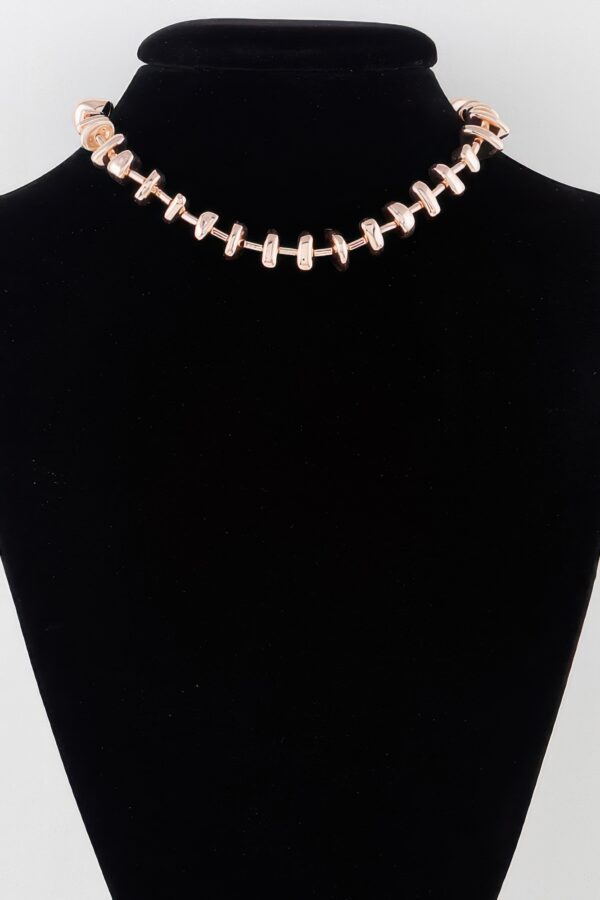 Stone Charms Necklace – Polished Gold, 14″ Chain