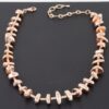 Stone Charms Necklace – Polished Gold, 14″ Chain