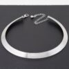 Polished Metal Choker Necklace – Minimalist Gold or Silver
