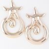 Twisted Abstract Plate Earrings – Shiny Gold & Silver