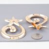 Twisted Abstract Plate Earrings – Shiny Gold & Silver