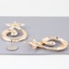 Twisted Abstract Plate Earrings – Shiny Gold & Silver