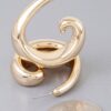 Sculpted Wave Hoop Earrings – Polished Gold