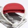 Half-Moon Bag with Faux Pearl Handle – Polyurethane
