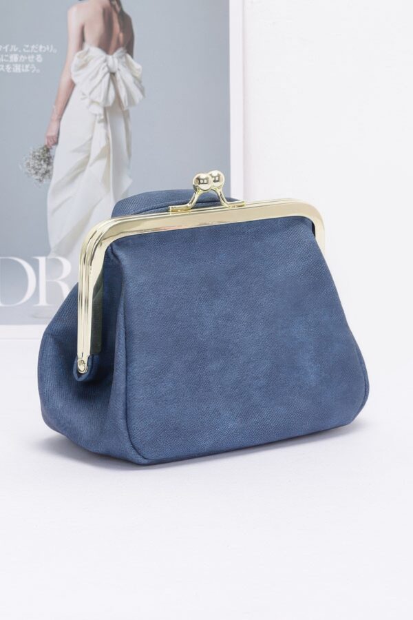 Faux Denim Leather-Jacket Crossbody Bag – Dark & Light Blue