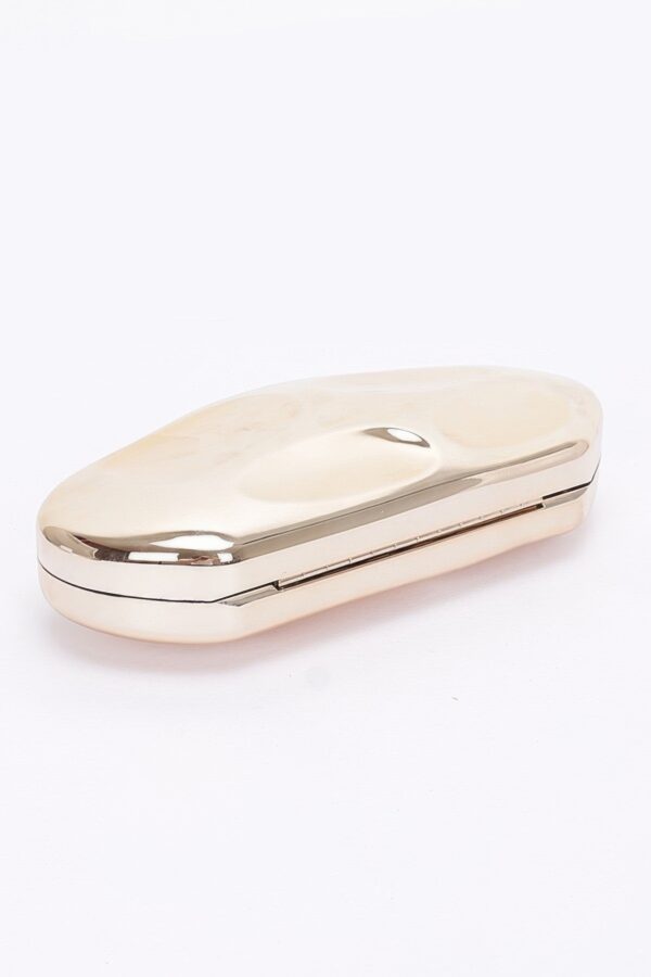 Metallic Party Clutch with Mixed Metal Hardware – Gold/Silver