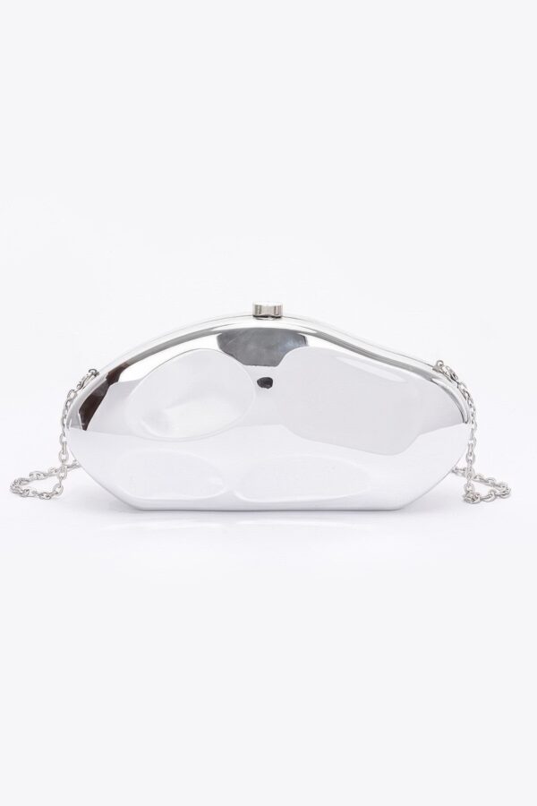 Metallic Party Clutch with Mixed Metal Hardware – Gold/Silver