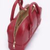 Faux Leather Handbag with Mixed Metal Hardware