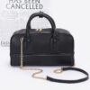 Faux Leather Handbag with Mixed Metal Hardware