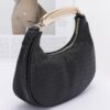 Embossed Faux Leather Bag with Metal Handle