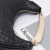 Embossed Faux Leather Bag with Metal Handle