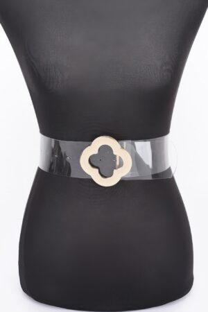 Clear PVC Belt with Metal Buckle – Gold-Clear or Silver-Clear