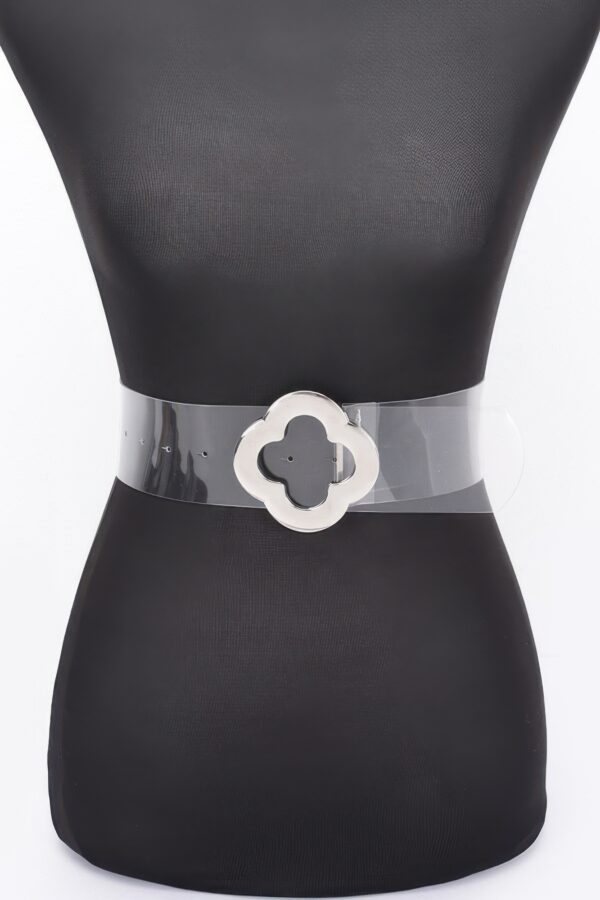 Clear PVC Belt with Metal Buckle – Gold-Clear or Silver-Clear