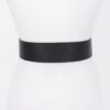 Metallic Stretch Belt with Pearl Buckle – Black