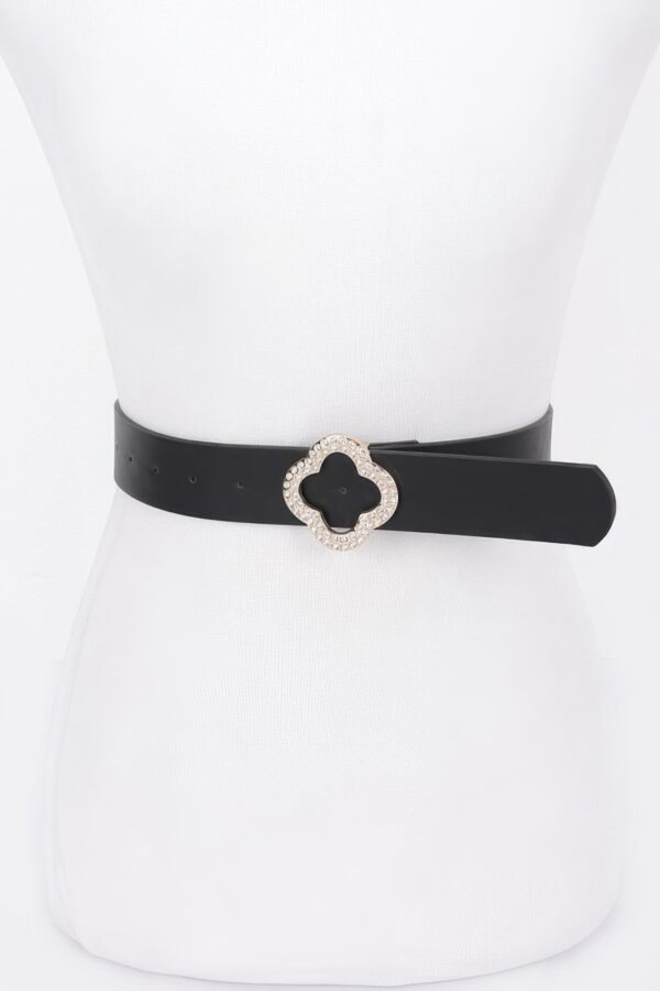 Faux Leather Belt with Metal Buckle – Black, Camel, Red