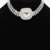 Rhinestone Necklace Set – Delicate Collar, Gold-Clear & Silver-Clear