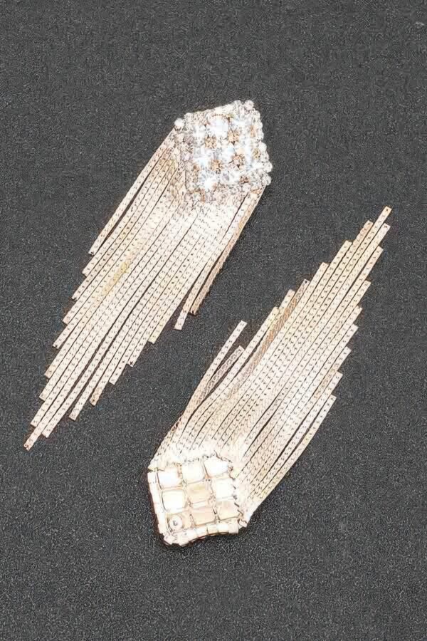 Rhinestone Fringe Earrings – Cascading Sparkle