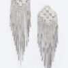 Rhinestone Fringe Earrings – Cascading Sparkle