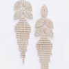 Rhinestone Fringe Earrings – Cascading Crystal Fringe