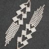 Rhinestone Fringe Drop Earrings – Cascading Sparkle