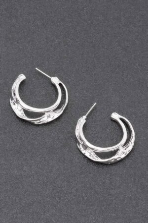 Gold-Plated Minimalist Metal Earrings – Gold & Silver