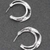 Gold-Plated Minimalist Metal Earrings – Gold & Silver