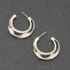 Gold-Plated Minimalist Metal Earrings – Gold & Silver