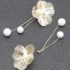 Faux Pearl Drop Earrings – Gold-Plated, 4″ Long