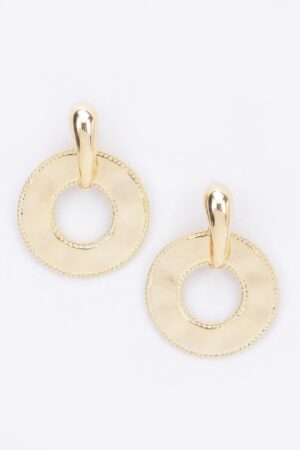 Gold-Plated Metal Drop Earrings – Minimal Modern