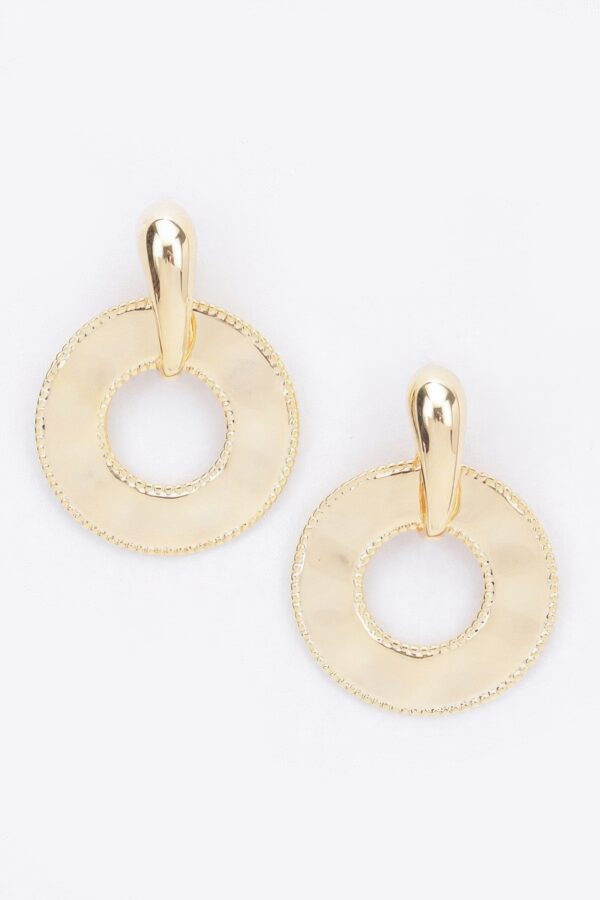 Gold-Plated Metal Drop Earrings – Minimal Modern