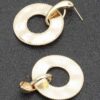 Gold-Plated Metal Drop Earrings – Minimal Modern