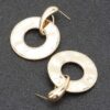 Gold-Plated Metal Drop Earrings – Minimal Modern