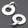Gold-Plated Metal Drop Earrings – Minimal Modern