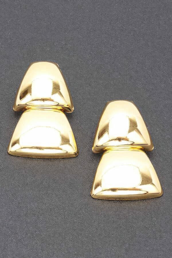 Gold Plated Metal Earrings – Sleek Minimalist Finish
