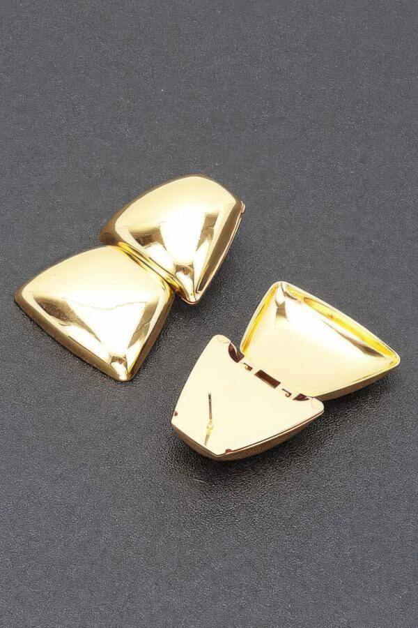 Gold Plated Metal Earrings – Sleek Minimalist Finish