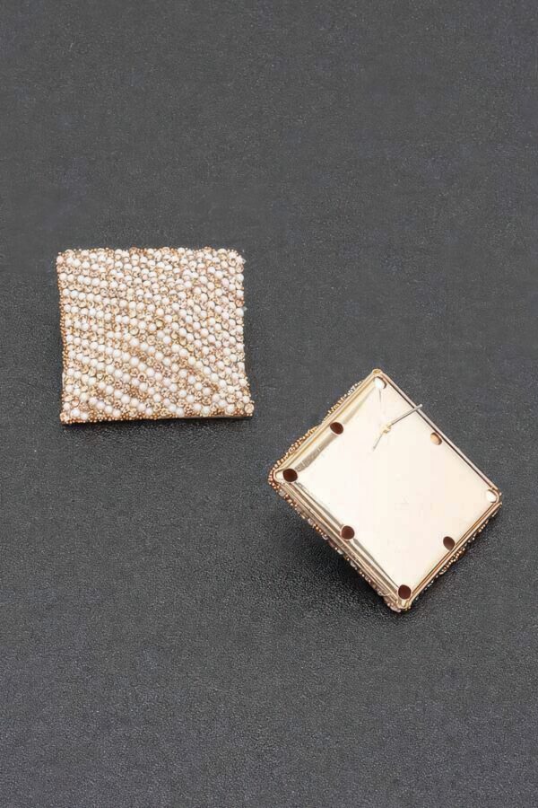 Rhinestone Statement Earrings – Gold & Silver