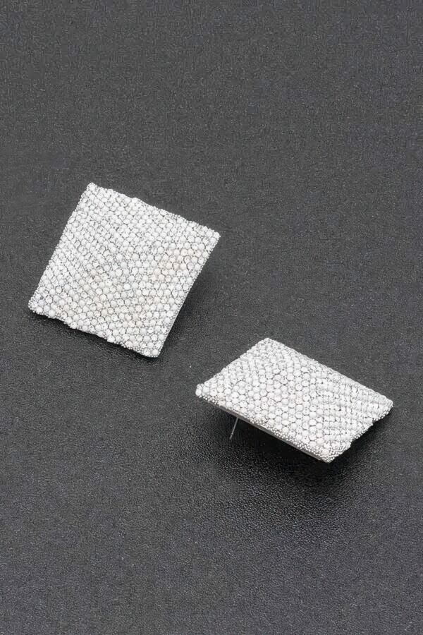 Rhinestone Statement Earrings – Gold & Silver